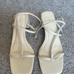 Zara Elegant Cream Strappy Heels